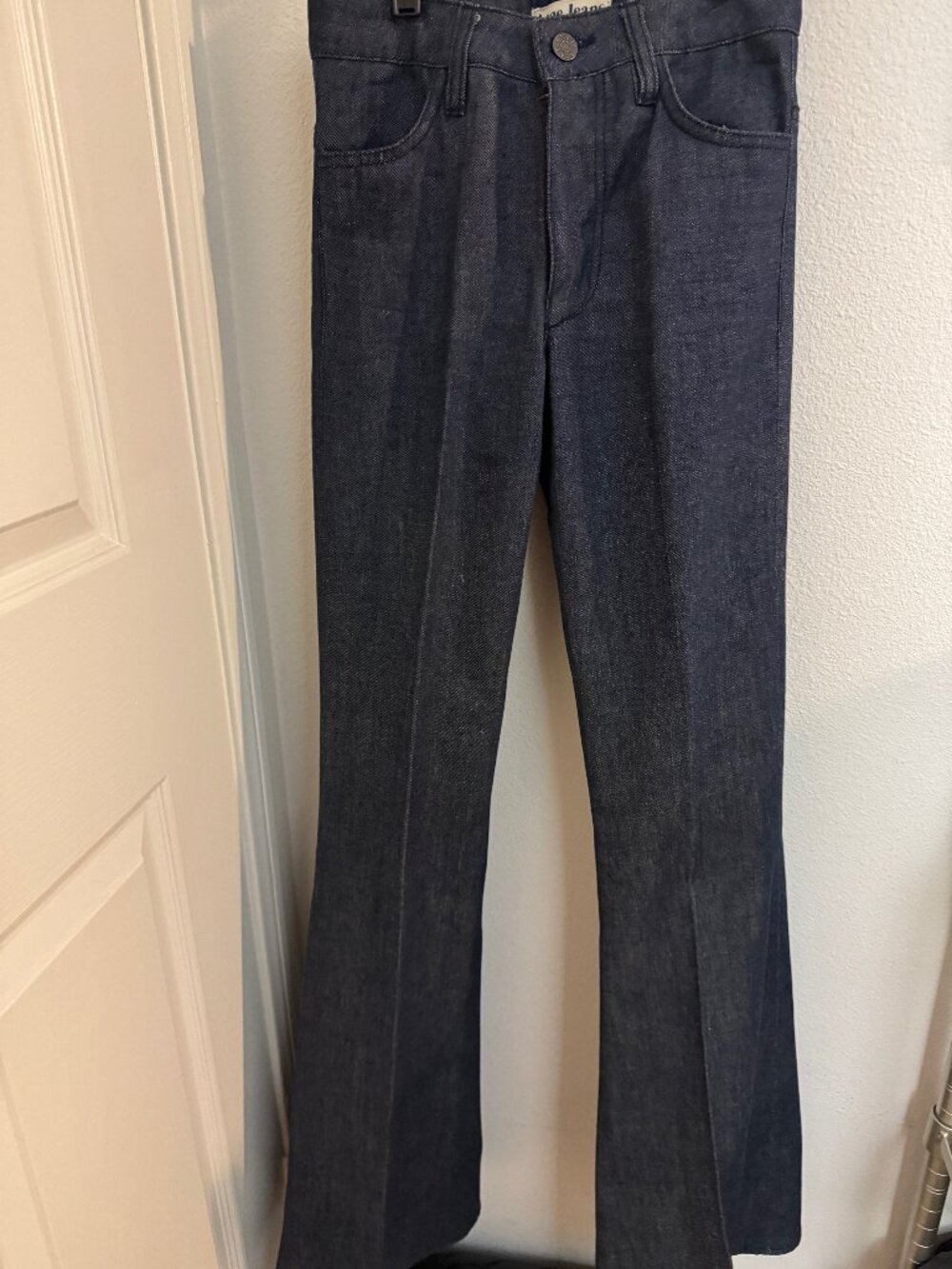 Acne Jeans "The Blue Bell" wide bell high-waisted dark blue denim jean